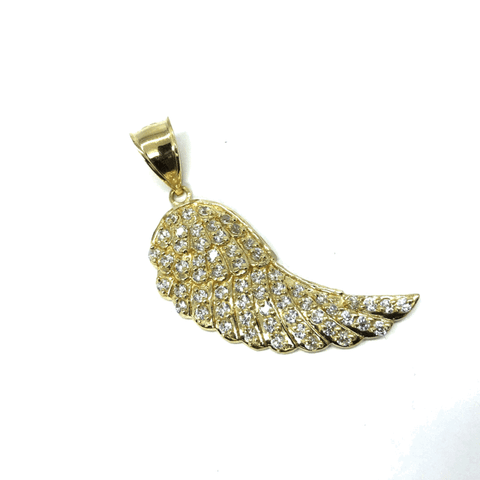 Angel Wing Pendant in 10K Gold with Zircons M MPG-367 - WORLDSTARBLING