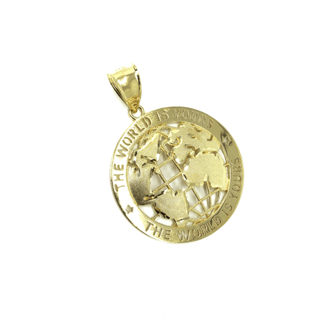 10K Scarface M Gold Globe Pendant MPG-369 - WORLDSTARBLING