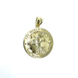 10K Yellow Gold The Wolrd Is Yours Globe Pendant S MPG-370 - WORLDSTARBLING