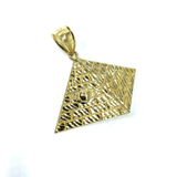 10K Yellow Gold Pyramid Men's Pendant L MPG-372 - WORLDSTARBLING