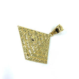 10K Yellow Gold Pyramid Men's Pendant L MPG-372 - WORLDSTARBLING