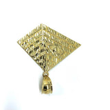 10K Yellow Gold Pyramid Men's Pendant L MPG-372 - WORLDSTARBLING