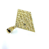 10K Yellow Gold Pyramid Men's Pendant L MPG-372 - WORLDSTARBLING
