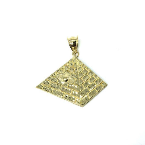 10K Yellow Gold Pyramid Men's Pendant M MPG-373 - WORLDSTARBLING