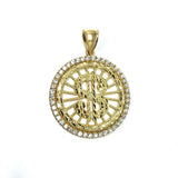 10 Karats Men's Gold Dollar Sign Pendant MPG-375 - WORLDSTARBLING