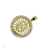 10 Karats Men's Gold Dollar Sign Pendant MPG-375 - WORLDSTARBLING
