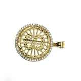 10 Karats Men's Gold Dollar Sign Pendant MPG-375 - WORLDSTARBLING