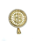 10 Karats Men's Gold Dollar Sign Pendant MPG-375 - WORLDSTARBLING