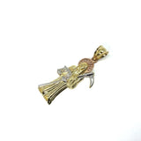 10K Yellow Gold 3 Tons Red Pink Reaper MPG-376 - WORLDSTARBLING