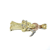 10K Yellow Gold 3 Tons Red Pink Reaper MPG-377 - WORLDSTARBLING