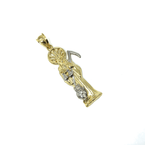 10K Yellow Gold and 10K White Gold Grim Reaper Pendant L MPG-380 - WORLDSTARBLING