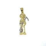 10K Yellow Gold and 10K White Gold Grim Reaper Pendant L MPG-380 - WORLDSTARBLING