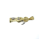 10K Yellow Gold and 10K White Gold Grim Reaper Pendant L MPG-380 - WORLDSTARBLING