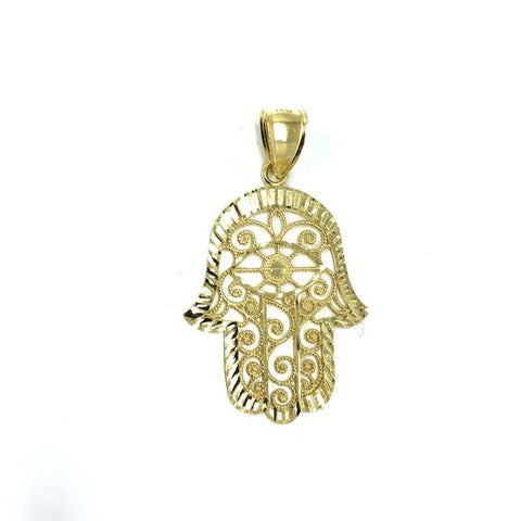 10K Yellow Gold Prayer Hands Men's Pendant  MPG-381 - WORLDSTARBLING