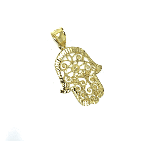 10K Yellow Gold Prayer Hands Men's Pendant  MPG-381 - WORLDSTARBLING