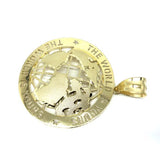10K Yellow Gold The World Is Yours Globe Pendant XXL MPG-385 - WORLDSTARBLING