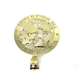10K Yellow Gold The World Is Yours Globe Pendant XXL MPG-385 - WORLDSTARBLING