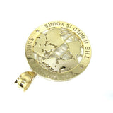 10K Yellow Gold The World Is Yours Globe Pendant XXL MPG-385 - WORLDSTARBLING