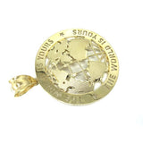 10K Yellow Gold The World Is Yours Globe Pendant XXL MPG-385 - WORLDSTARBLING