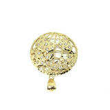 10K Yellow Gold Diamond Cut Globe Pendant with Cubic Zirconia XL MPG-386 - WORLDSTARBLING