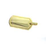 10K Yellow Gold Dog Tag Pendant MPG-397 - WORLDSTARBLING