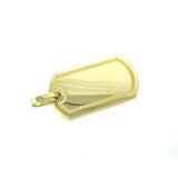 10K Yellow Gold Dog Tag Pendant MPG-397 - WORLDSTARBLING
