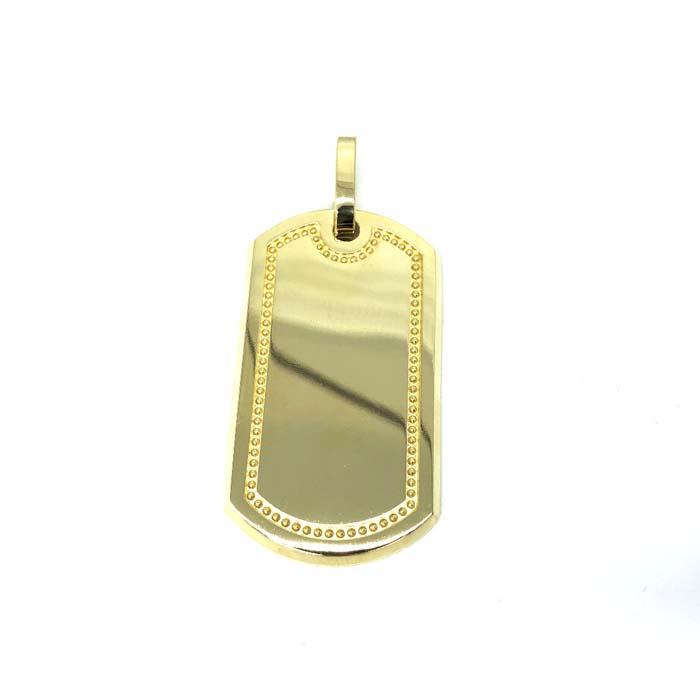 10K Yellow Gold Dog Tag Pendant MPG-397 - WORLDSTARBLING