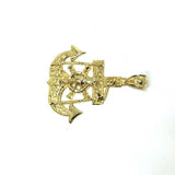 10 Karat Gold Anchor Men Pendant MPG-388 - WORLDSTARBLING