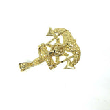 10 Karat Gold Anchor Men Pendant MPG-388 - WORLDSTARBLING