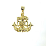 10 Karat Gold Anchor Men Pendant MPG-388 - WORLDSTARBLING