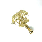 10K Yellow Gold Anchor Men Pendant MPG-390 - WORLDSTARBLING
