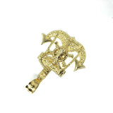 10K Yellow Gold Anchor Men Pendant MPG-390 - WORLDSTARBLING