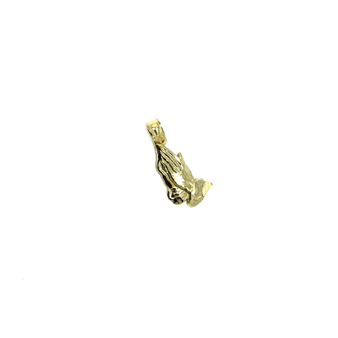 10K Yellow Gold Hand Prayer Pendant  XS MPG-391 - WORLDSTARBLING