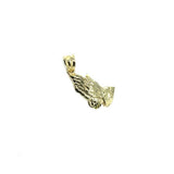 10K Yellow Gold Prayer Hand Man's Pendant S MPG-393 - WORLDSTARBLING