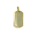 10K Yellow Gold Dog Tag Pendant MPG-396 - WORLDSTARBLING