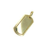 10K Yellow Gold Dog Tag Pendant MPG-396 - WORLDSTARBLING