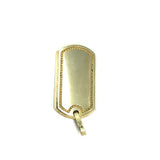 10K Yellow Gold Dog Tag Pendant MPG-396 - WORLDSTARBLING