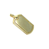 10K Yellow Gold Dog Tag Pendant MPG-396 - WORLDSTARBLING