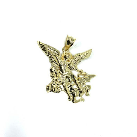 10K Yellow Gold Angel Pendant L MPG-399 - WORLDSTARBLING