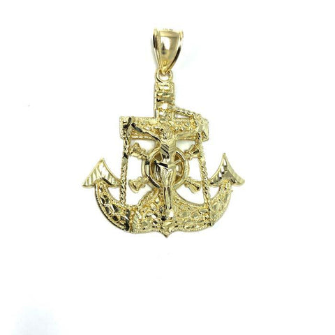 10K Yellow Gold Angel Pendant L MPG-400 - WORLDSTARBLING
