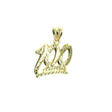 10K Yellow Gold Emoji 100 Pendant S MPG-401 - WORLDSTARBLING