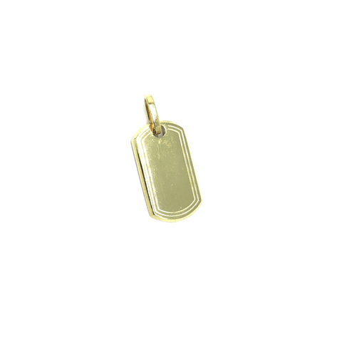 10K Dog Tag Yellow Gold Pendant S MPG-403 - WORLDSTARBLING