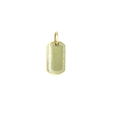 10K Dog Tag Yellow Gold Pendant S MPG-403 - WORLDSTARBLING