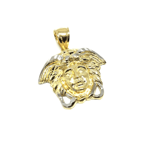10K Yellow Gold Medusa Men's Pendant M MPG-406 - WORLDSTARBLING