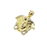 10K Yellow Gold Medusa Men's Pendant M MPG-406 - WORLDSTARBLING