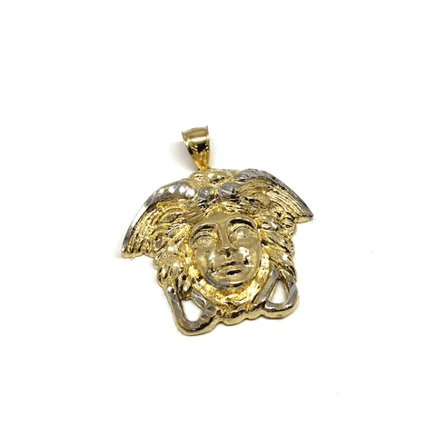 10K Yellow Gold Medusa Pendant L MPG-407 - WORLDSTARBLING