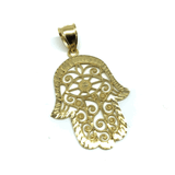 10K Yellow Gold Fatima Hands Pendant XL MPG-409 - WORLDSTARBLING
