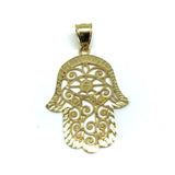 10K Yellow Gold Fatima Hands Pendant XL MPG-409 - WORLDSTARBLING