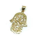 10K Yellow Gold Fatima Hands Pendant XL MPG-409 - WORLDSTARBLING