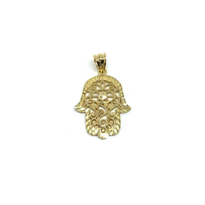 10K Gold Pendant Hands Of Fatima S MPG-410 - WORLDSTARBLING